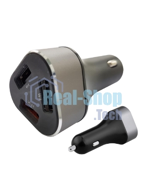 Автомобильное зарядное устройство ACD черный 23Вт, 3xUSB 1QC+2Smart, 3.6~12В, 3А RTL