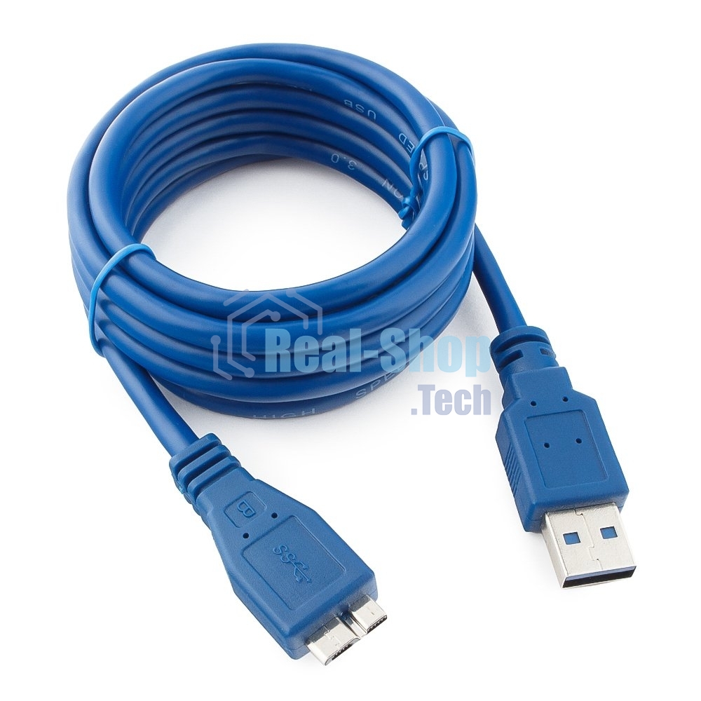 Кабель USB 3.0 для соед. 1.8м А-microB (5 pin) Gembird PRO позол.конт., пакет CCP-mUSB3-AMBM-6