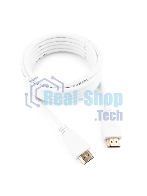 Кабель Cablexpert HDMI CC-HDMI4-W-10, 19M/19M, v2.0, медь, позол.разъемы, экран, 3 м, белый, пакет