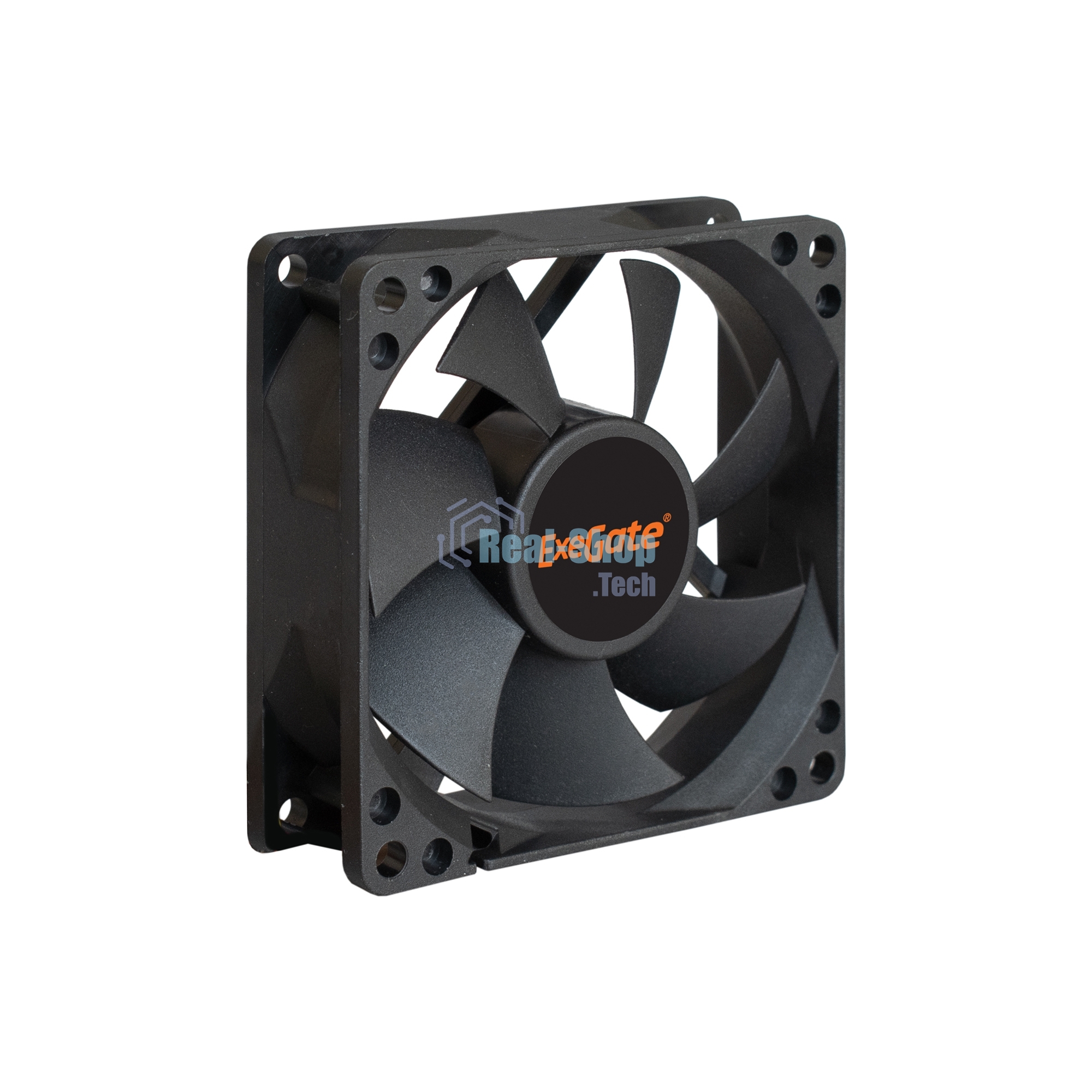 Вентилятор для корпуса ExeGate EX08025S3P черный, 80 мм, 2200 об/мин, 22.5 дБ, 3 pin