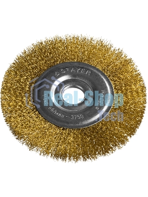 Кордщетка STAYER PROFESSIONAL 35122-150 д/УШМ витая стальная латун.проволока 0.3мм 150мм/22мм