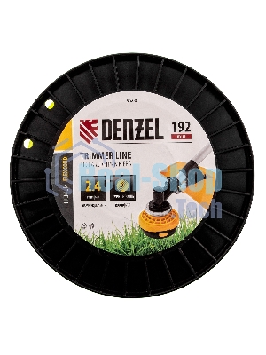 Леска для триммера Denzel круглая, 2,4мм х 192м, на DIN катушке FLEX CORD