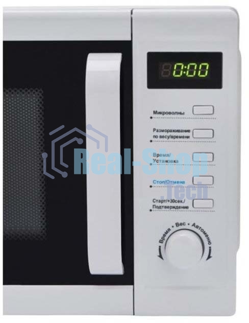 Микроволновая печь Midea AM820CUK-W белый, 20 л, 800 Вт, переключатели - поворотный механизм/кнопки