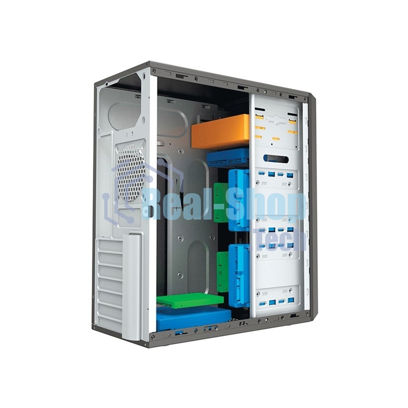 Компьютерный корпус без блока питания Foxline FL-302, ATX, 2x5.25EXT, 1x3.5EXT, 4x3.5INT, 2xUSB 2.0, HDA, w/o FAN, w/o PSU, NO pwr cord