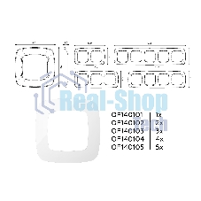 Рамка OMEGA Ecta (Белый глянец) 5-ая OF140105