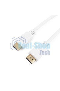Кабель Cablexpert HDMI CC-HDMI4-W-10, 19M/19M, v2.0, медь, позол.разъемы, экран, 3 м, белый, пакет