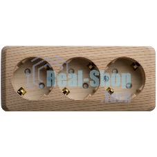 Розетка 3-м ОП Этюд 16А 250В защ. шторки с заземл. сосна SchE PA16-012D