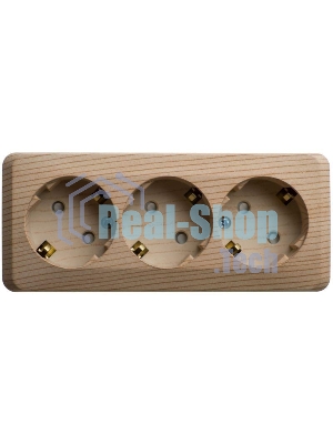 Розетка 3-м ОП Этюд 16А 250В защ. шторки с заземл. сосна SchE PA16-012D