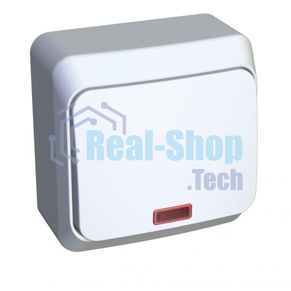 Переключатель 1-кл. ОП Этюд 10А с инд. бел. SchE BA10-007B