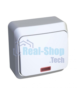 Переключатель 1-кл. ОП Этюд 10А с инд. бел. SchE BA10-007B