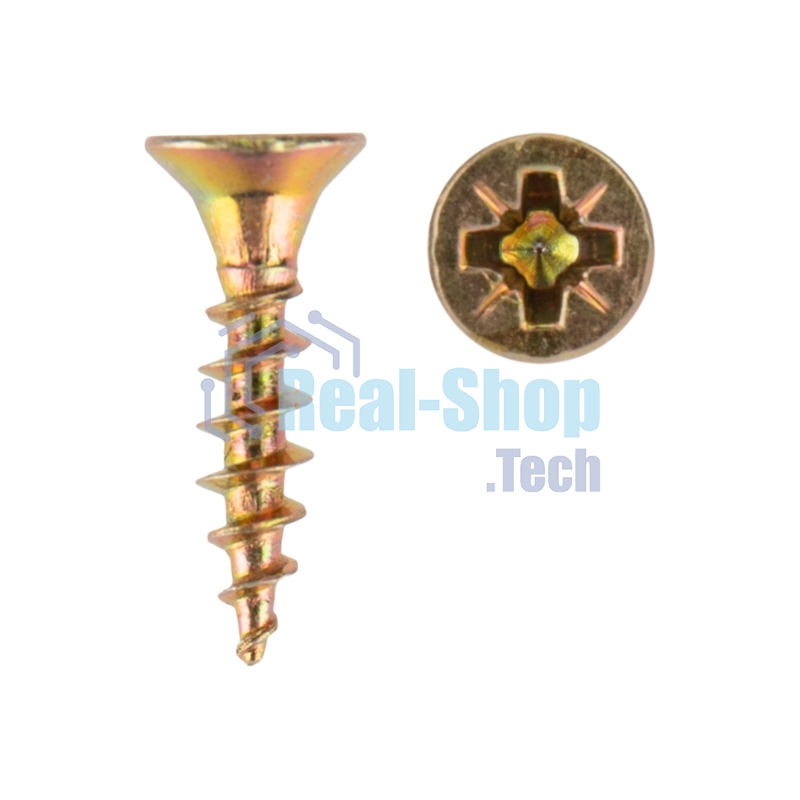 Саморез универсальный Kranz 3.5х16, желтый цинк, короб (200 шт./уп.)