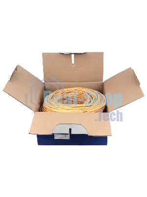 Кабель SkyNet Light UTPнг-LSZH 4x2x0,46, низкое дымовыделение, нулевое содержание галогенов, медный, FLUKE TEST, кат.5e, однож., 305 м, box, оранжевый