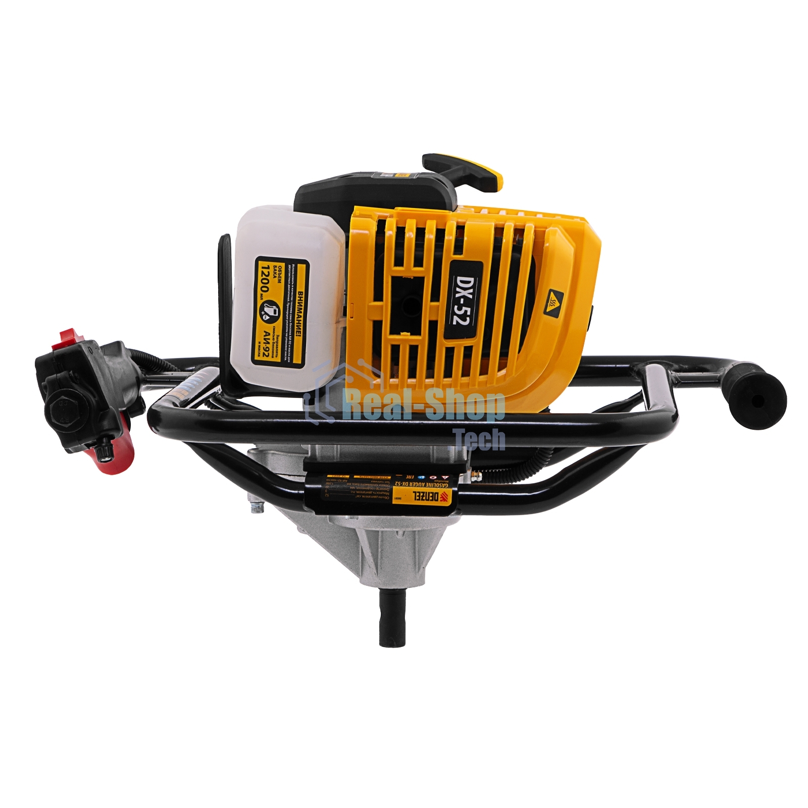 Мотобур Denzel DX-52, объем двигателя 52 см3, соединение 20 мм, без шнека