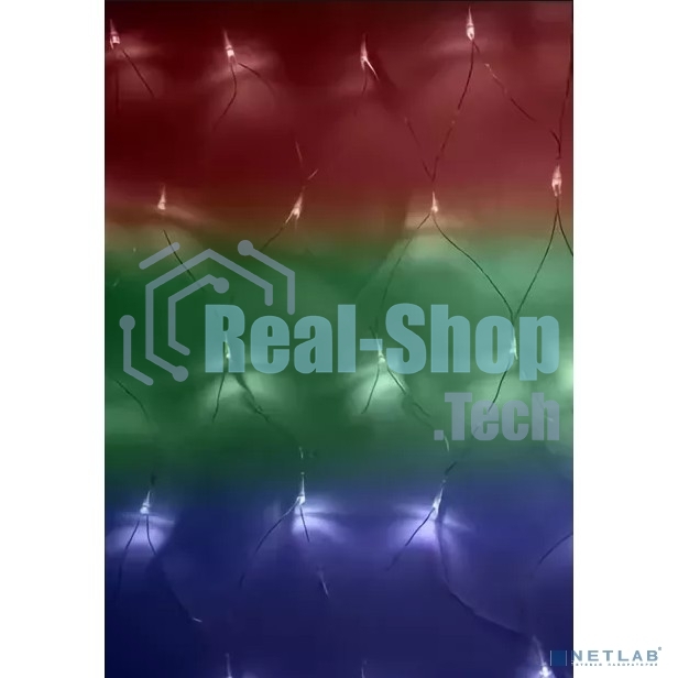 Гирлянда Neon-night Сеть с контроллером 1.5х1.5м 150 LED мульти. прозрачный провод 12Вт 220В IP20