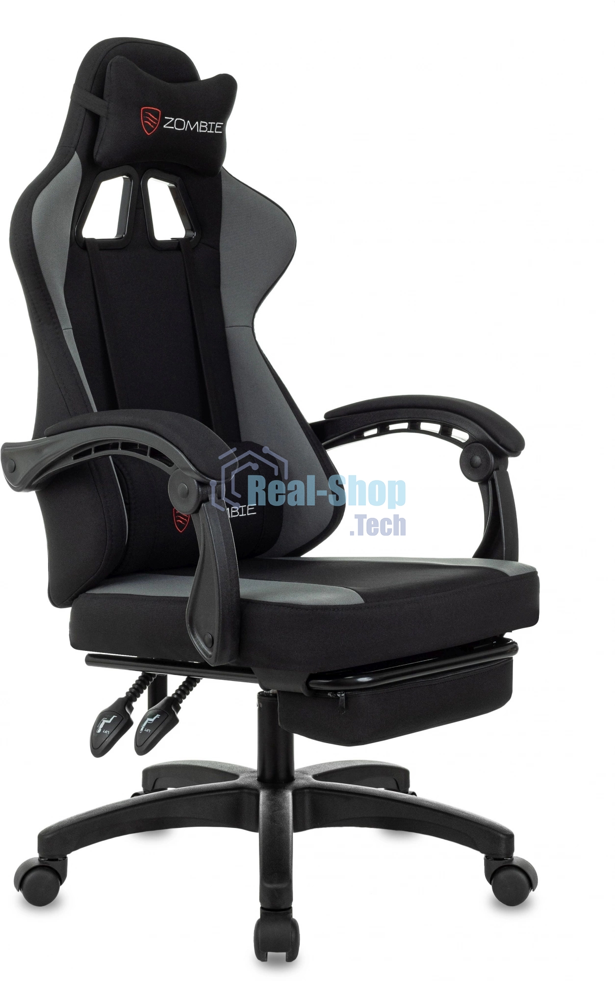 Кресло игровое Zombie Weaver черный/серый