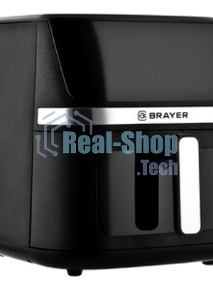 Аэрогриль Brayer 2038BR черный, 1600 Вт, 7 л, сенсор, 12 программ