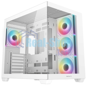 Компьютерный корпус Deepcool CG530 WH белый без БП ATX 2x120мм 2x140мм 2xUSB2.0 1xUSB3.0 audio bott PSU