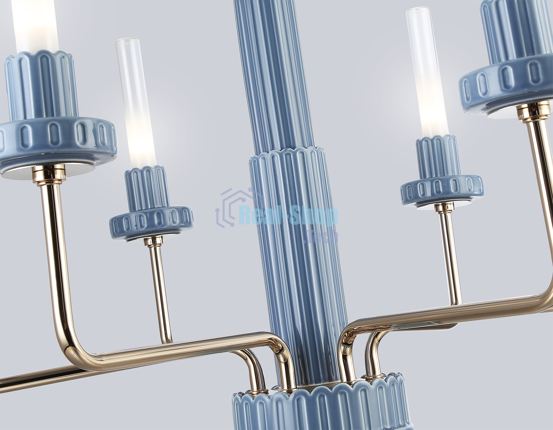 Люстра Ambrella light LH53124/6 GD/WH/GB золото/белый/серо-синий 10W 3000K D660*1120