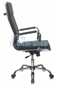 Кресло руководителя Бюрократ CH-993/black черный, искусственная, кожа, крестовина хромированная