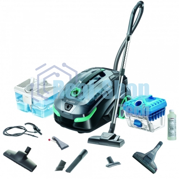 Моющий пылесос Thomas DRYBOX AMFIBIA FAMILY черный/бирюзовый, 325/1700Вт, уборка влажная/сухая, пылесборник контейнер 2.6 л