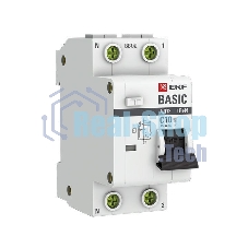 Выключатель автоматический дифференциального тока 1п+N С 10А 30мА тип АС эл. 4.5кА АД-12 Basic EKF DA12-10-30-bas