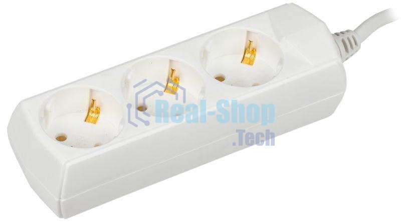 Удлинитель 3х1.5 м с заземл. 10А 250В У03 GENERICA 2P+PE 3х1 кв.мм IEK WYP10-10-03-D15-Z-G