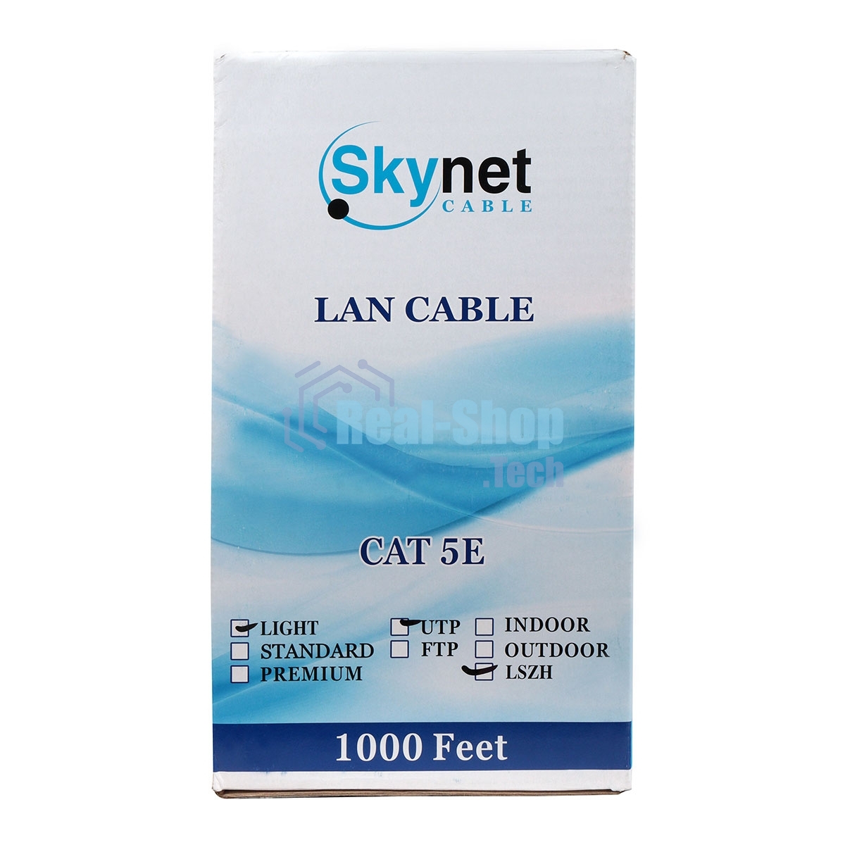 Кабель SkyNet Light UTPнг-LSZH 4x2x0,46, низкое дымовыделение, нулевое содержание галогенов, медный, FLUKE TEST, кат.5e, однож., 305 м, box, оранжевый