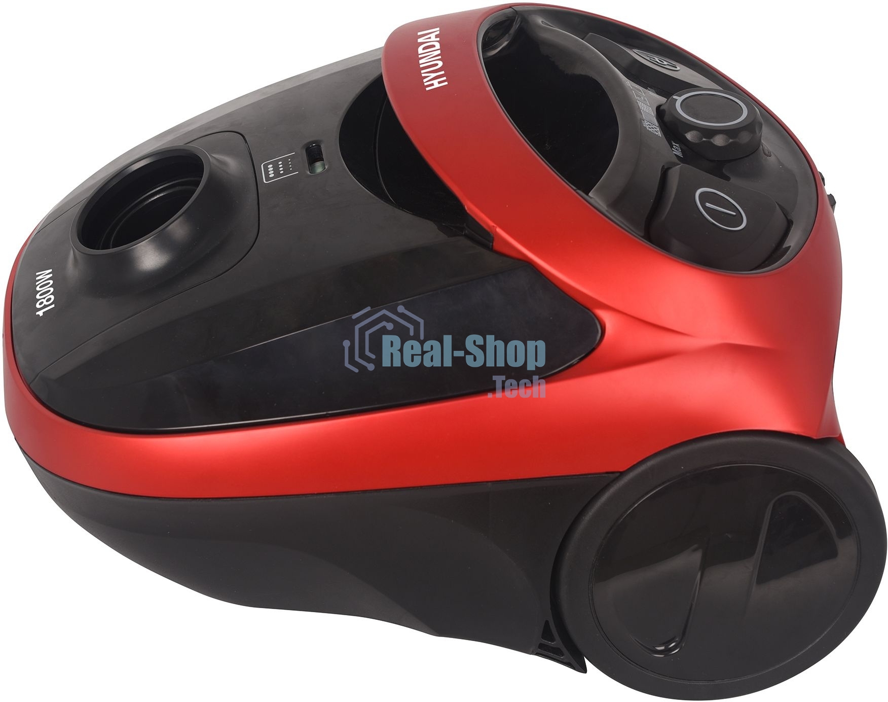 Пылесос Hyundai HYV-B1570 красный/черный, 250/1800 Вт, уборка сухая, пылесборник мешок, 1.5 л (в компл.:1мешок)