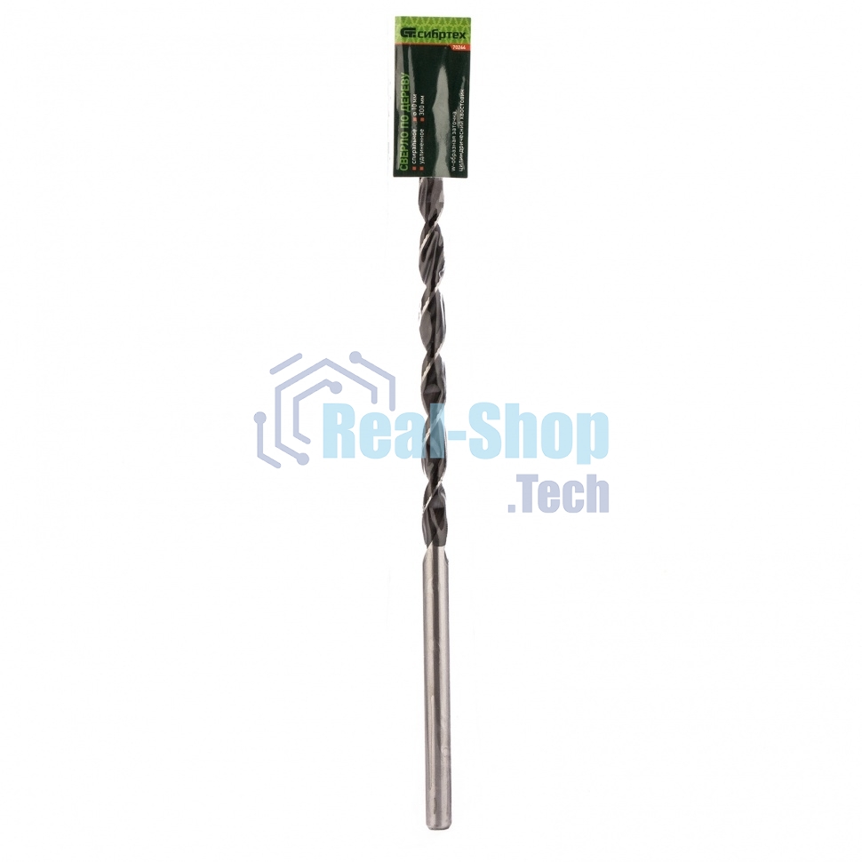 Сверло по дереву Сибртех, 10х300 мм, цилиндрический хвостовик