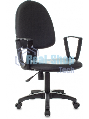 Кресло Бюрократ CH-1300N/OR-16 черный, экокожа, 120 кг, механизм качания