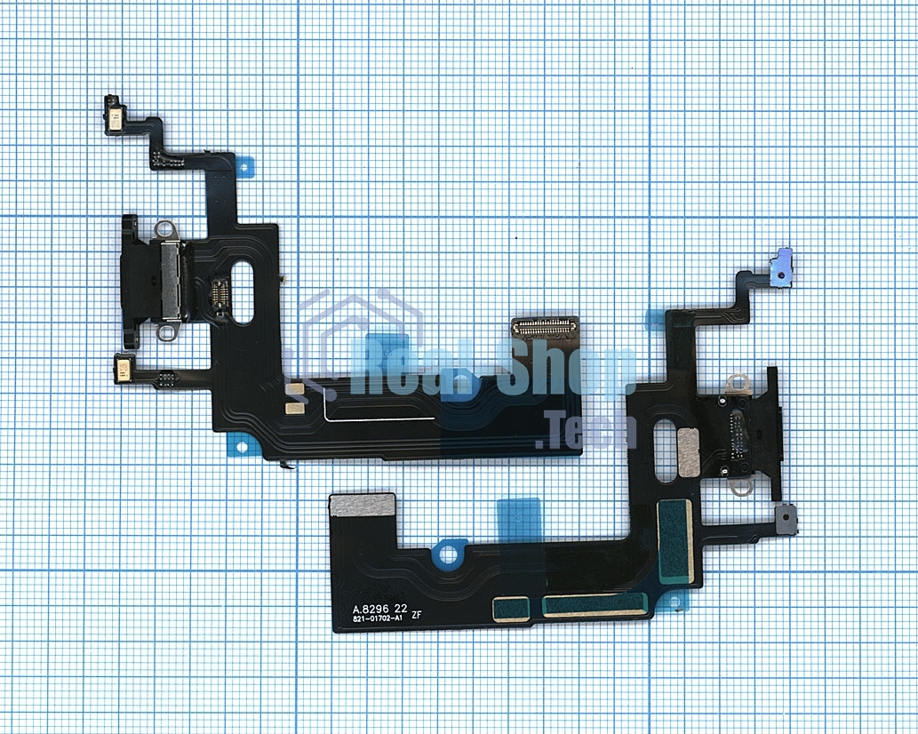 Шлейф разъема питания для iPhone XR черный