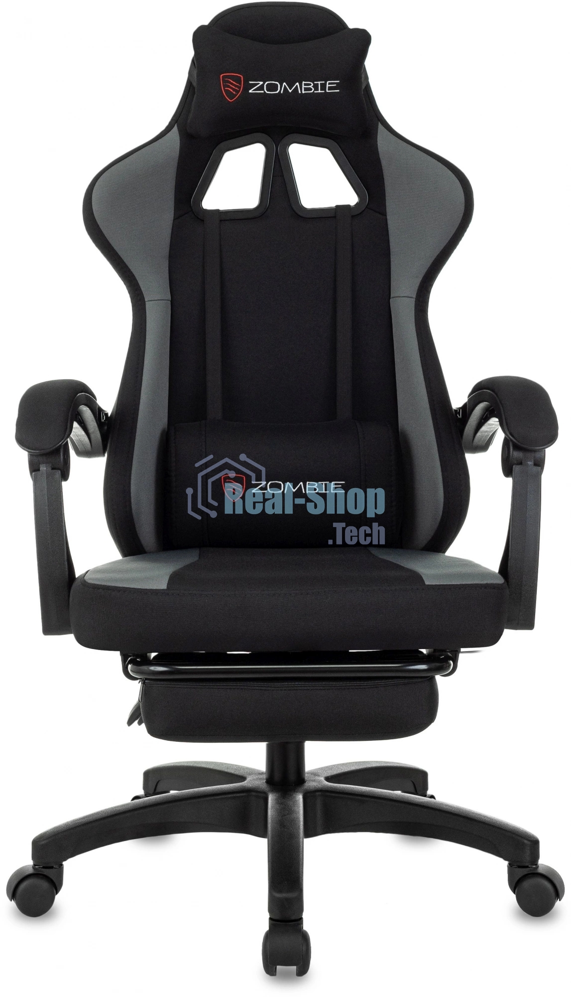 Кресло игровое Zombie Weaver черный/серый