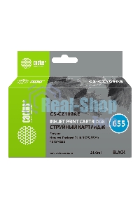 Картридж струйный Cactus CS-CZ109AE №655 черный (21,6 мл) для HP DJ IA 3525/5525/4515/4525