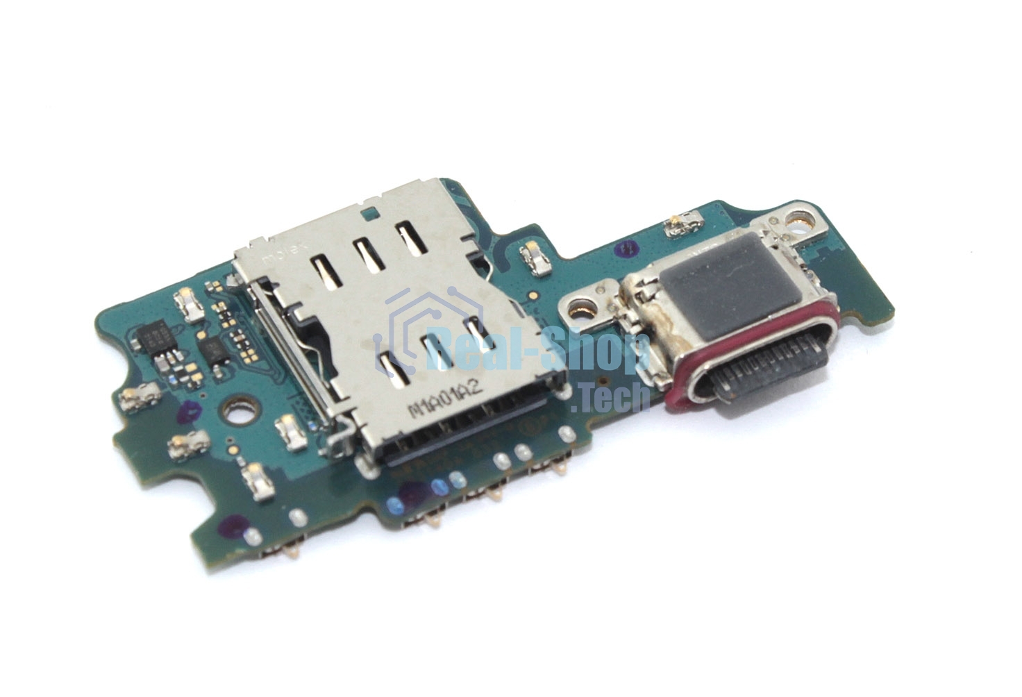 Нижняя плата (шлейф) с разъемом зарядки, разъемом SIM и микрофоном для Samsung Galaxy S21 FE G990