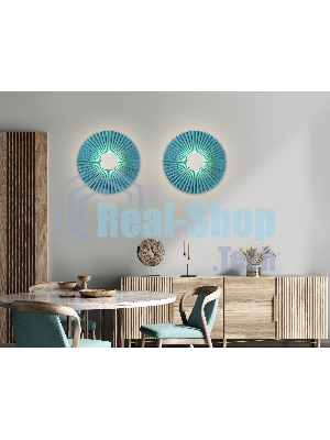 Настенный светильник Ambrella light LH72651 WH/GR белый/бирюзовый 6W 3000K D300*100