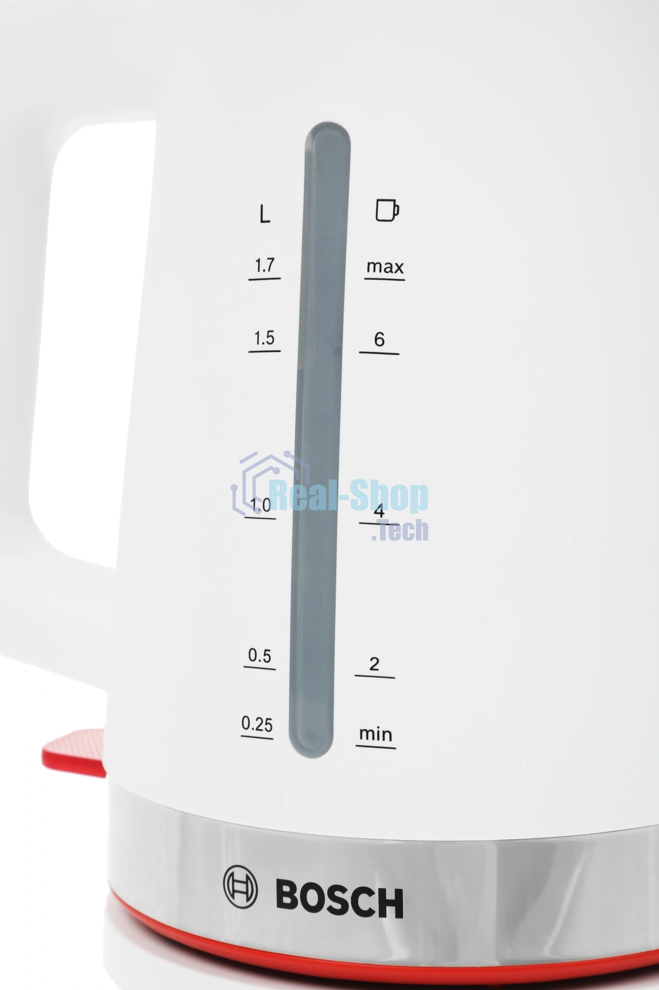 Чайник электрический Bosch TWK4M221 белый, 1.7 л, 2400 Вт, скрытый нагревательный элемент
