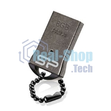 Флешка USB R/W Silicon Power 8Gb Touch T01 SP008Gb,UF2T01V1K USB 2.0 черный/серебристый