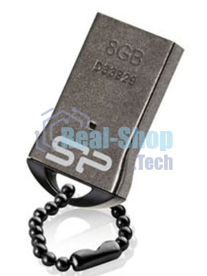 Флешка USB R/W Silicon Power 8Gb Touch T01 SP008Gb,UF2T01V1K USB 2.0 черный/серебристый