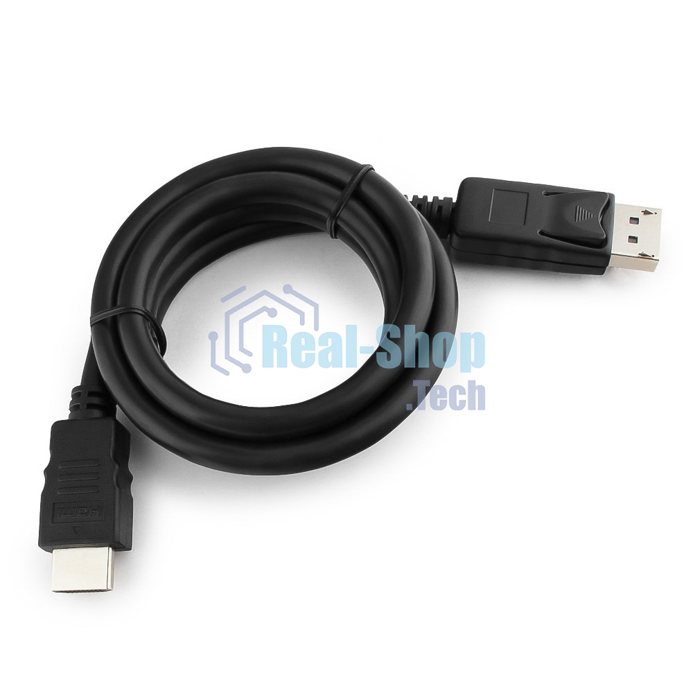 Кабель DisplayPort-HDMI Gembird/Cablexpert 1м, 20M/19M, черный, экран, пакет(CC-DP-HDMI-1M)
