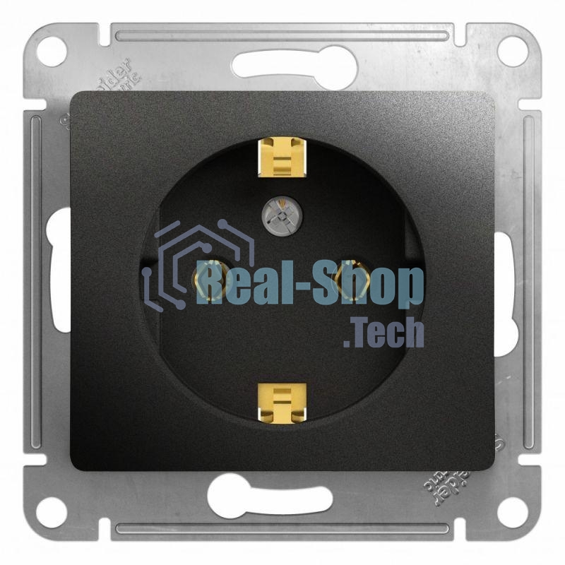 Механизм розетки 1-м Glossa 16А с заземл. антрацит SchE GSL000743