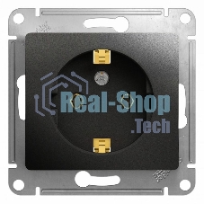 Механизм розетки 1-м Glossa 16А с заземл. антрацит SchE GSL000743