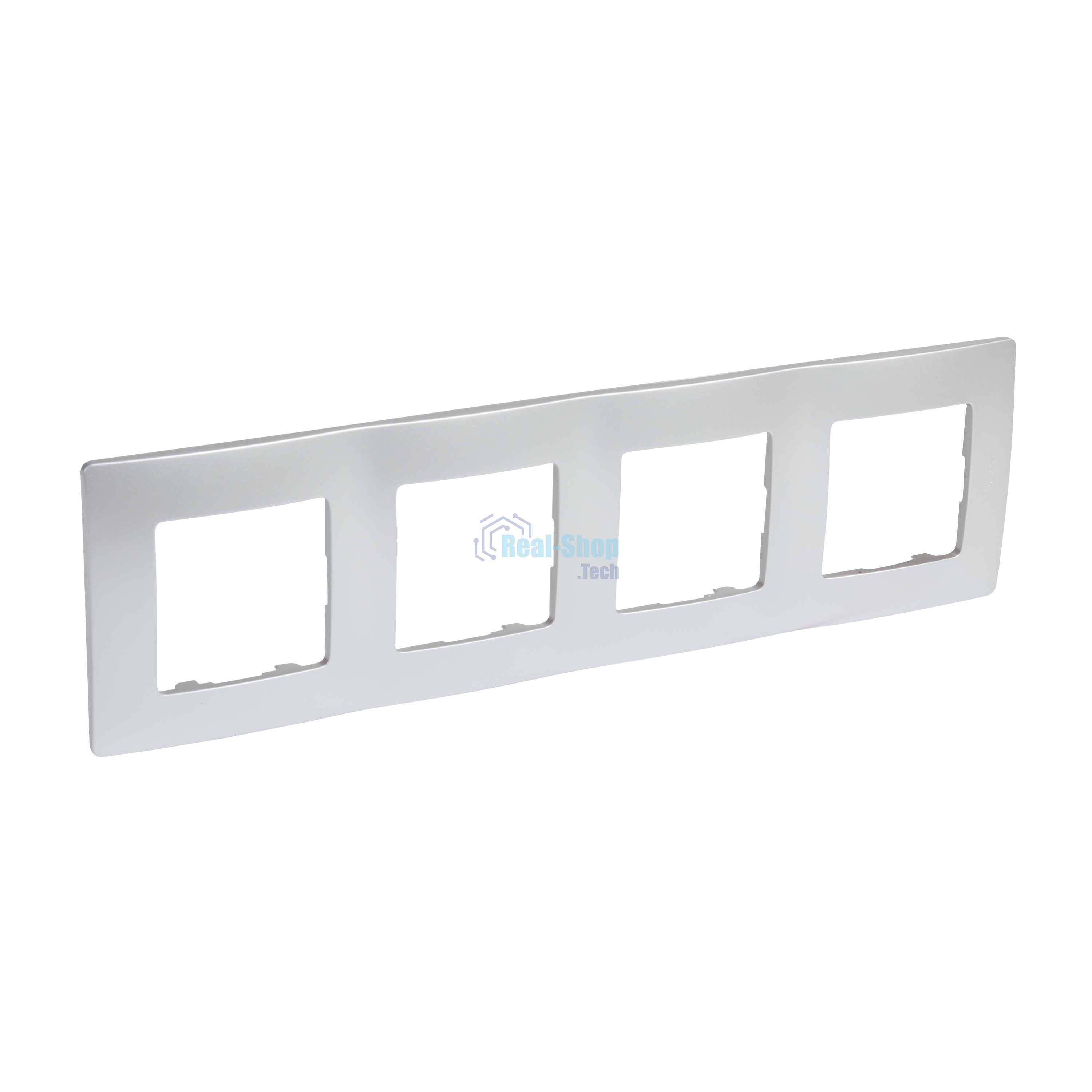 Рамка 4 поста, алюминий ETIKA 