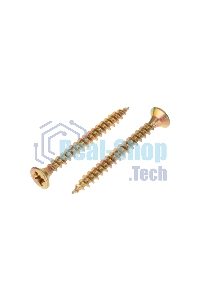 Саморез универсальный Kranz 4х35, желтый цинк, упаковка поставщика (12 000 шт.)