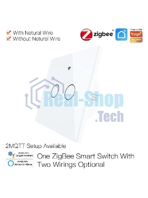 Выключатель MOES Gang Smart Switch Sensor w/o grounding ZS-EU2, Zigbee, 100-240 В