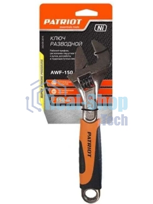 Ключ разводной Patriot AWF-150, обрезиненная ручка, 150/20мм