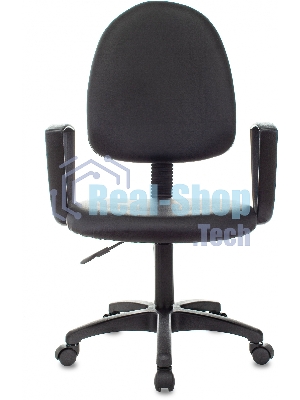 Кресло Бюрократ CH-1300N/OR-16 черный, экокожа, 120 кг, механизм качания