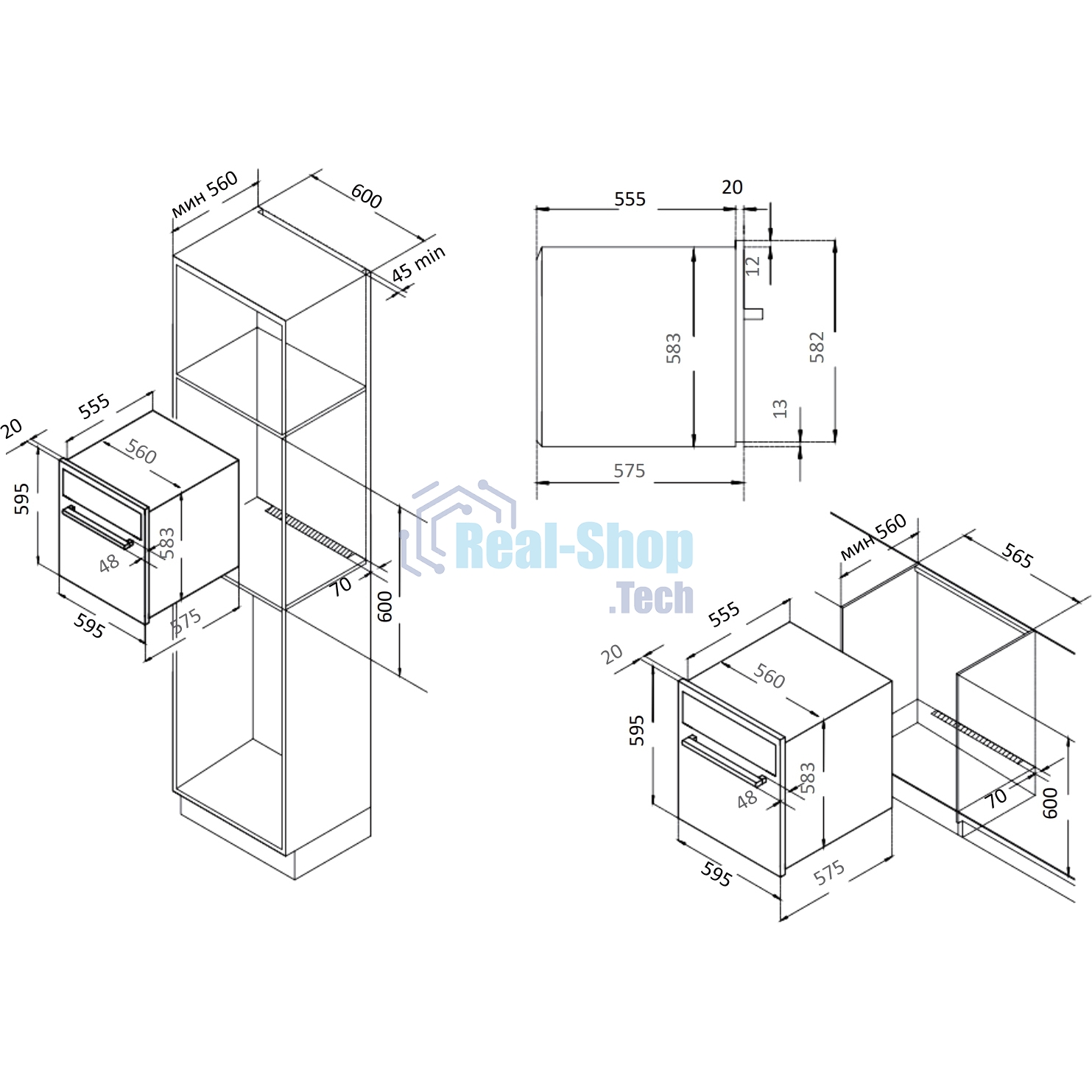 Духовой шкаф Evelux EO 622 EB