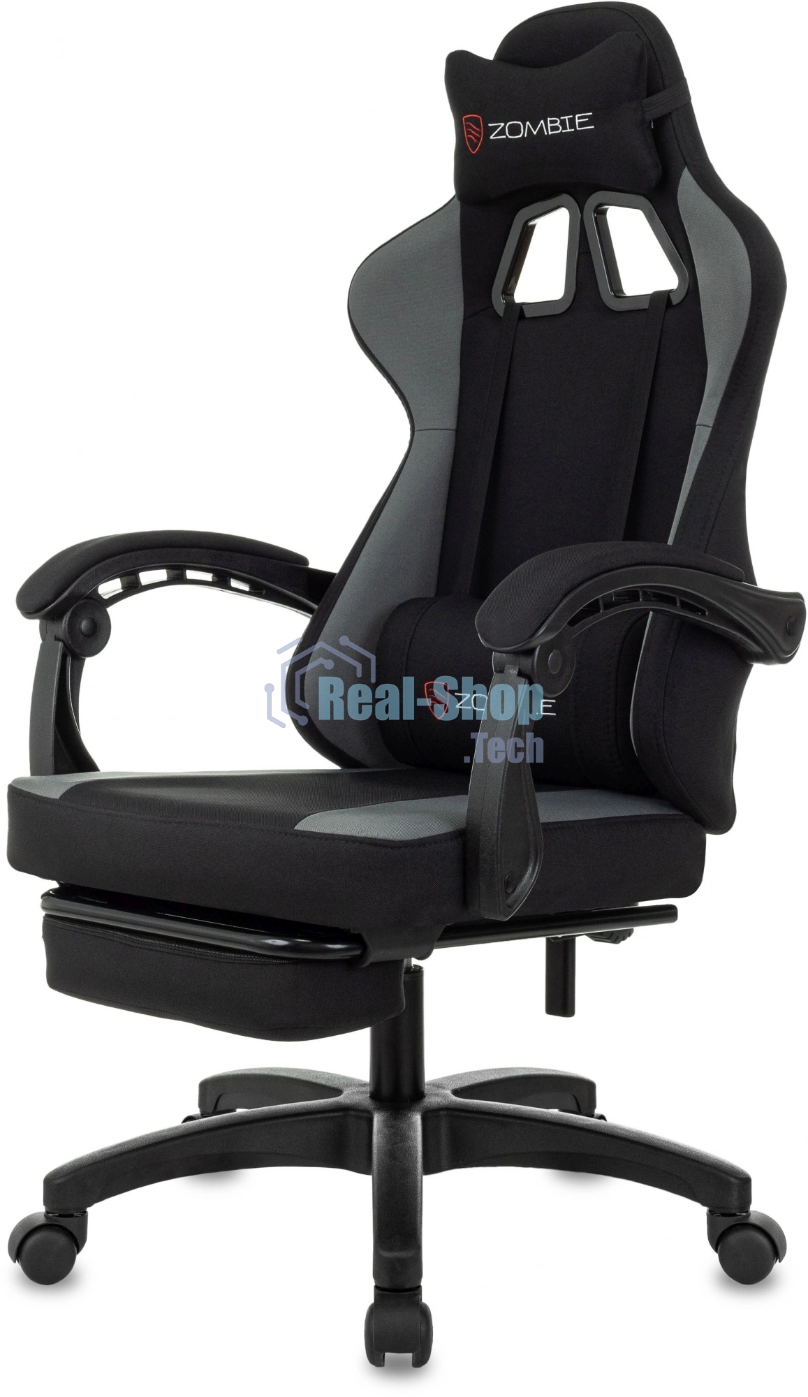 Кресло игровое Zombie Weaver черный/серый