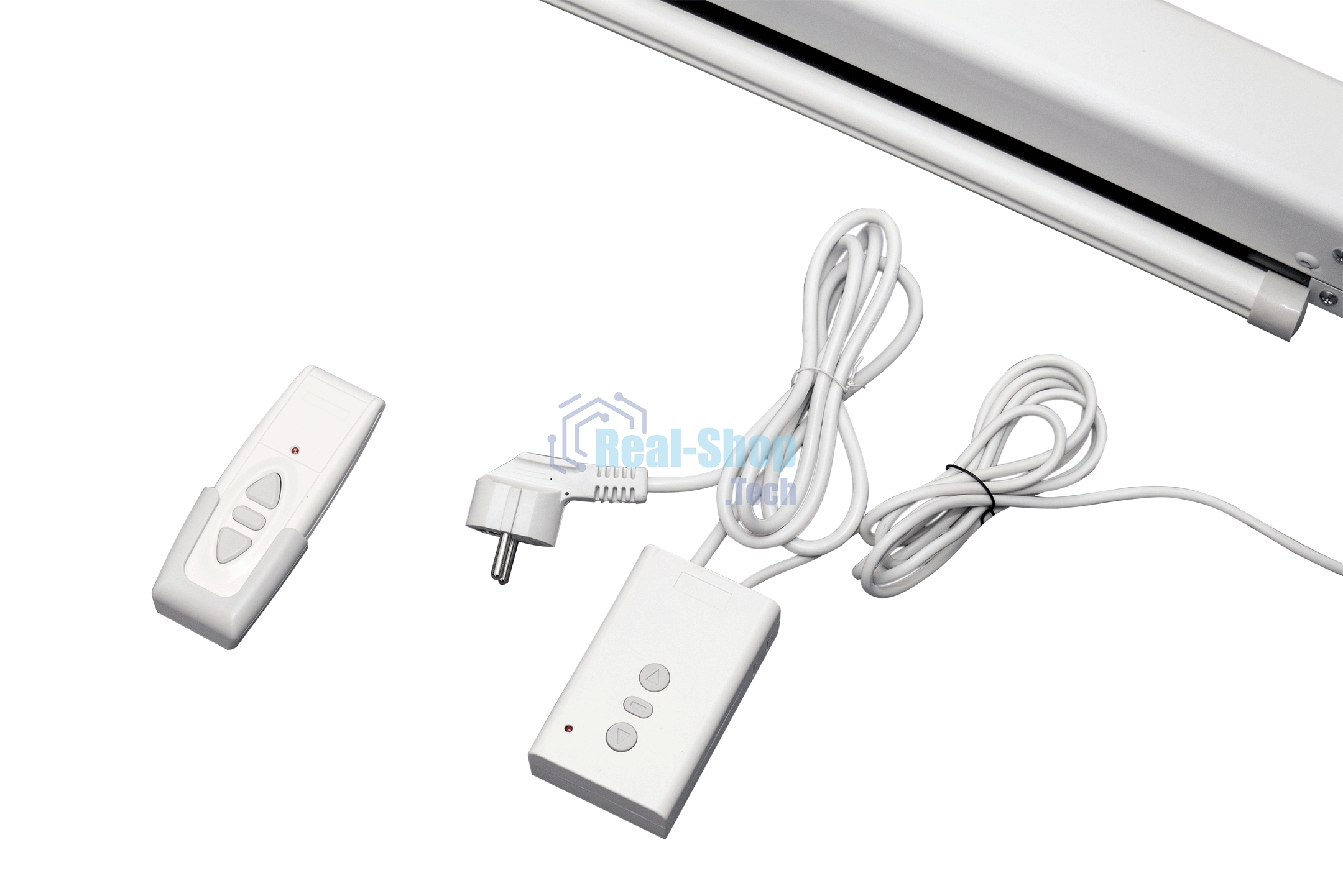 Экран 250x250 см Motoscreen 1:1 настенно-потолочный рулонный (моторизованный) 139' фибергласс