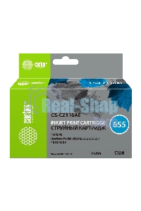 Картридж струйный Cactus CS-CZ110AE №655 голубой (14,6 мл) для HP DJ IA 3525/5525/4515/4525